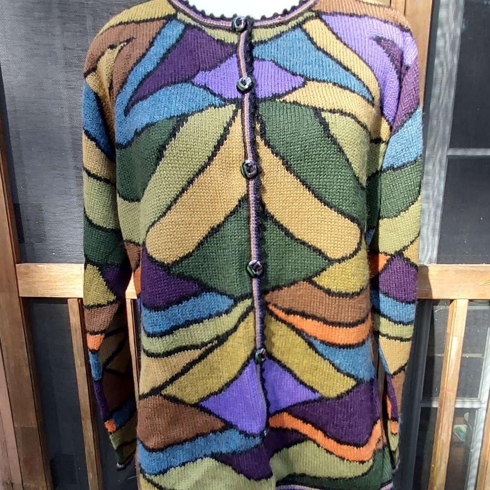 Handknit Colorful Women's Sweater From Peruvian Perfection